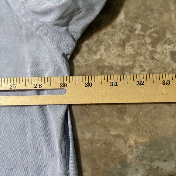 Gitman Bros Rochester Shirt Mens 19 36 Pinpoint Cotton Oxford Long Sleeve - Picture 8 of 12